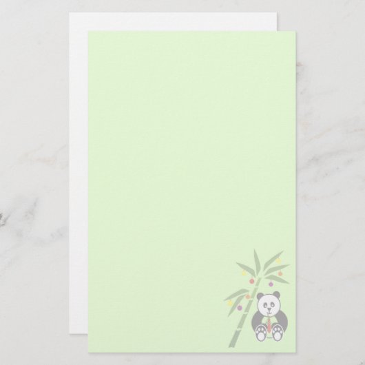 パンダのクリスマスメニュー 便箋 (正面/裏面)