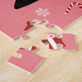 パンダのクリスマス雪の冬の動物パンダのジグソー ジグソーパズル (側面)