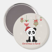 パンダのクリスマス雪の冬の動物パンダ磁石 マグネット (正面/裏面)