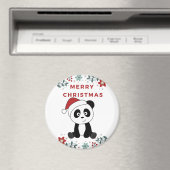 パンダのクリスマス雪の冬の動物パンダ磁石 マグネット (インサイチュ (食洗機))