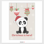 パンダのクリスマス雪の冬の動物パンドラのシール シール (シート)