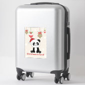 パンダのクリスマス雪の冬の動物パンドラのシール シール (スーツケース)