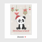 パンダのクリスマス雪の冬の動物パンドラのシール シール (シート)