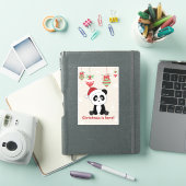 パンダのクリスマス雪の冬の動物パンドラのシール シール (iPadカバー)