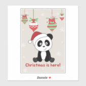 パンダのクリスマス雪の冬の動物パンドラのシール シール (シート)