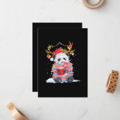 パンダのクリスマス ノートカード (正面/裏面インサイチュ)