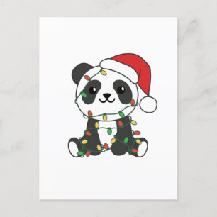 パンダのクリスマス 冬の動物 パンダ シーズンポストカード
