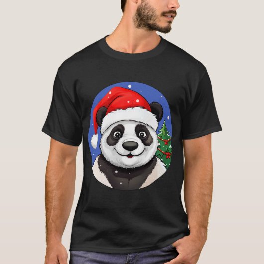 パンダのクリスマスTシャツ Tシャツ (正面)