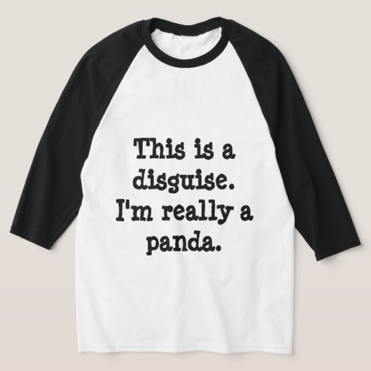 パンダのコスチューム Tシャツ (レイダウン)