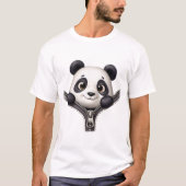 パンダのサプライズ/ "かわいさを解凍" Tシャツ (正面)