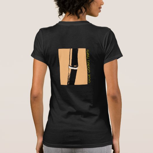 パンダのサンディエゴの動物園レディースTシャツ Tシャツ (裏面)