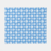 パンダのジャングルのインプレッション – 青 フリースブランケット (正面(横))