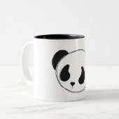 パンダのスケッチのマグ ツートーンマグカップ (正面左)