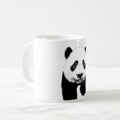 パンダのスケッチ コーヒーマグカップ (正面左)