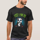 パンダのテーマで10歳の誕生日パーティーをお祝い Tシャツ (正面)