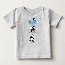 パンダのトライアスロンのBabysのTシャツ