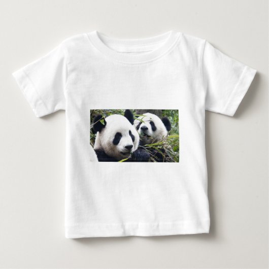 パンダのハグ ベビーTシャツ (正面)