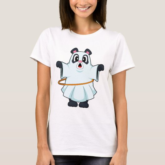 パンダのハロウィンフィットネス Tシャツ (正面)