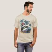 パンダのバカンスモード Tシャツ (正面フル)
