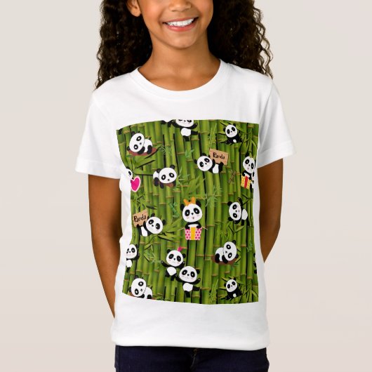 パンダのパターン2 Tシャツ (正面)