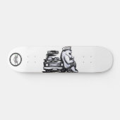 パンダのパトロールオフィサーがパトカー昼寝 スケートボード (横)