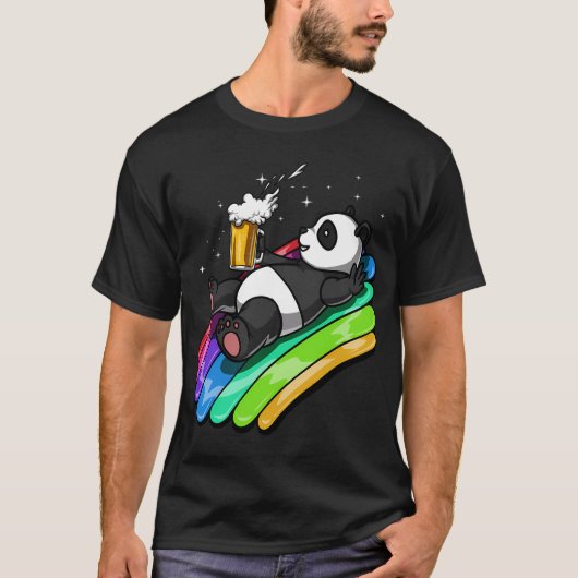 パンダのビールパーティー Tシャツ (正面)