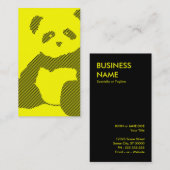 パンダのプラシ天は縞で飾ります 名刺 (正面/裏面)