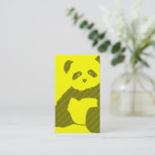 パンダのプラシ天は縞で飾ります 名刺 (スタンド正面)