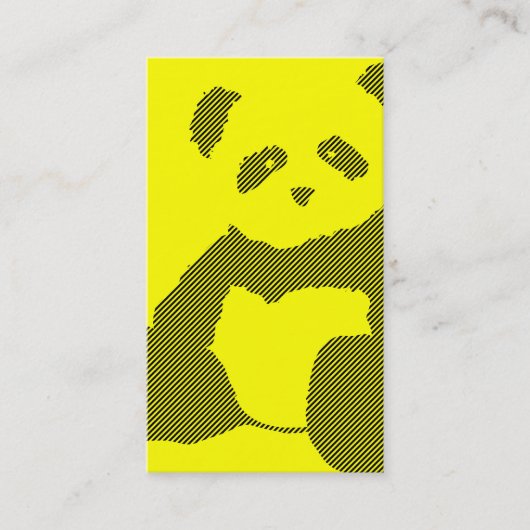 パンダのプラシ天は縞で飾ります 名刺 (正面)