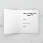 パンダの修羅場の誕生日のパーティの招待状! 招待状 (内部)