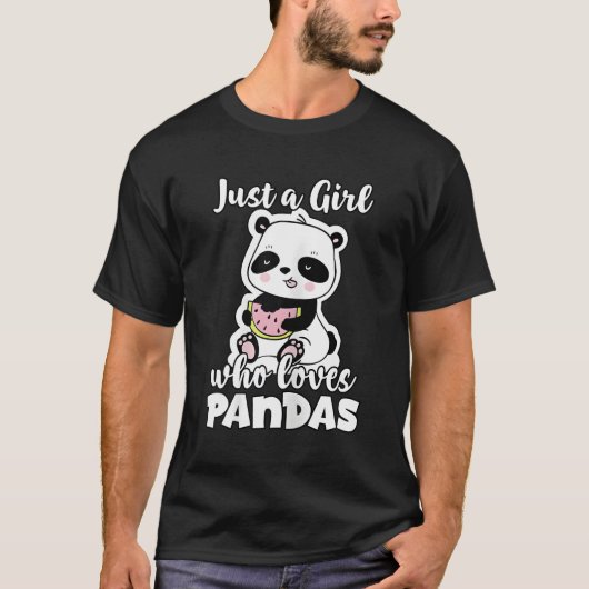 パンダの動物を愛しているだけの人 Tシャツ (正面)