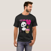 パンダの可愛いケーキ 10 Py Tシャツ (正面フル)