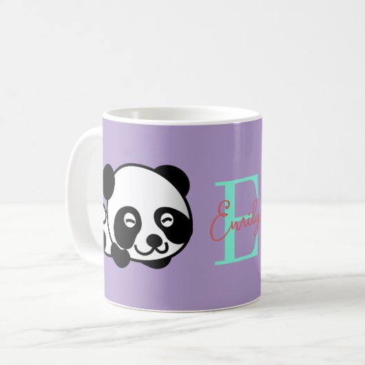 パンダの名入れマグ コーヒーマグカップ (正面左)