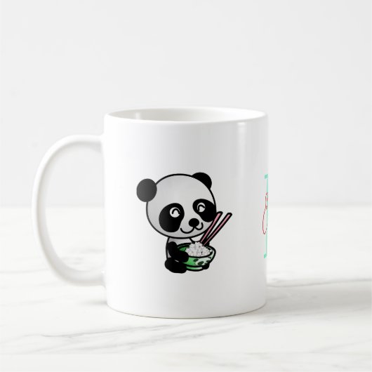 パンダの名入れマグ コーヒーマグカップ (左)