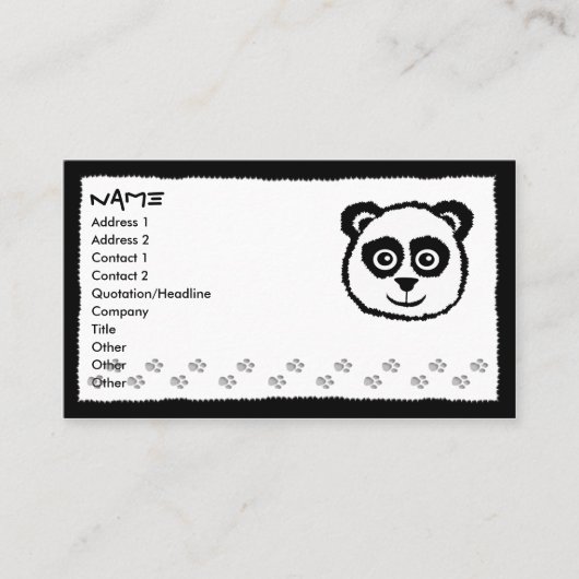 パンダの名刺 名刺 (正面)
