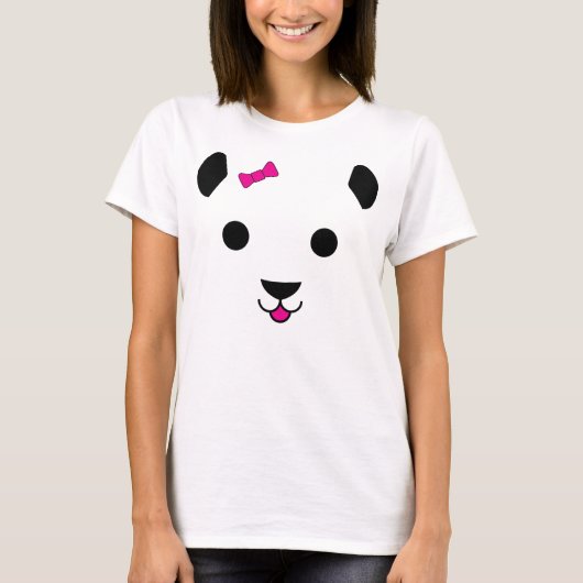 パンダの女の子 Tシャツ (正面)