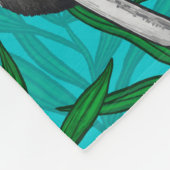 パンダの子供たちオンターコイズ フリースブランケット (角)