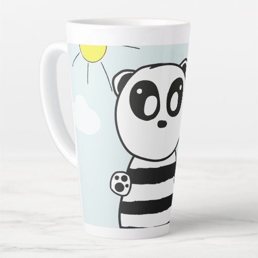 パンダの子供 カフェラテマグ (左アングル)
