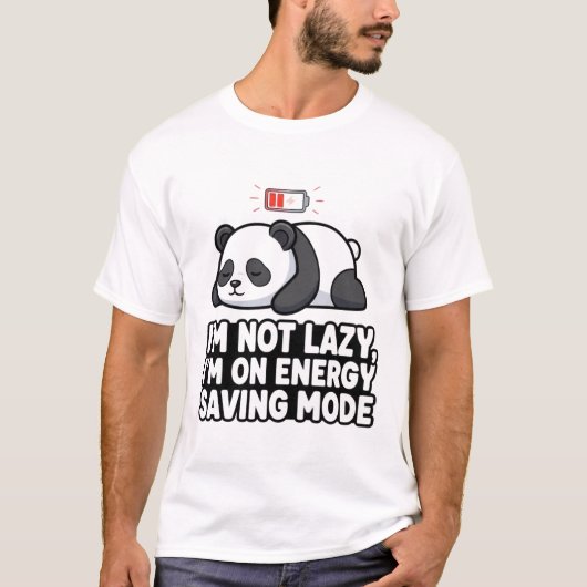 パンダの寝るモードTシャツ Tシャツ (正面)
