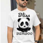 パンダの幸せTシャツ - かわいい竹のデザイン Tシャツ