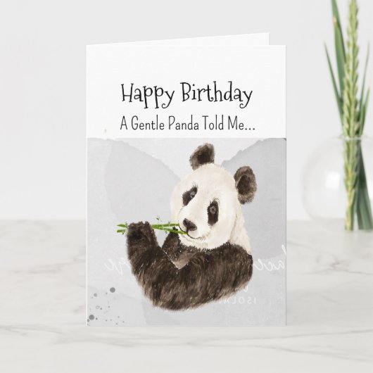 パンダの性格 誕生日 楽しい 動物 カード (正面)