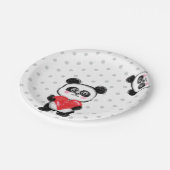 パンダの愛、かわいい、パステル ペーパープレート (アングル)