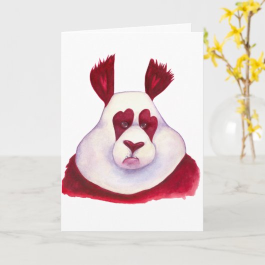 パンダの愛! カード (黄色い花)