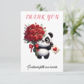 パンダの感謝ジェスチャー –  サンキューカード (スタンド正面)