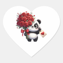 パンダの感謝ジェスチャー –  ハートシール
