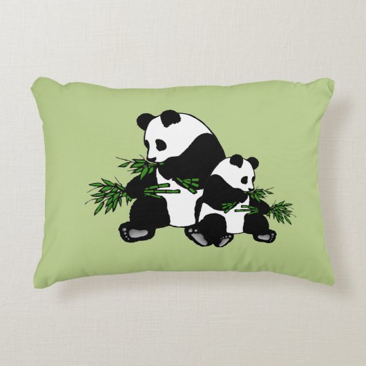パンダの成長 アクセントクッション (正面)