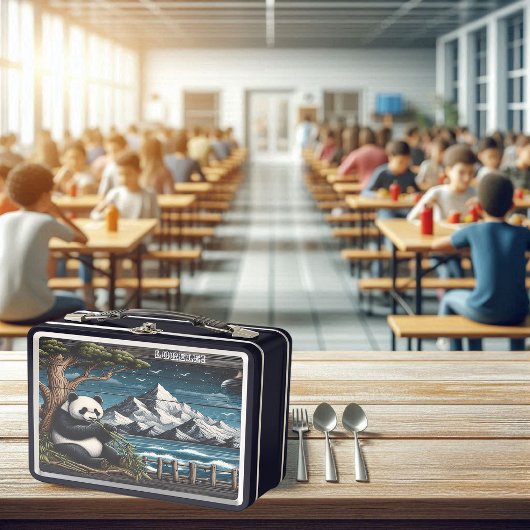 パンダの木の丘:竹のおやつ メタルランチボックス