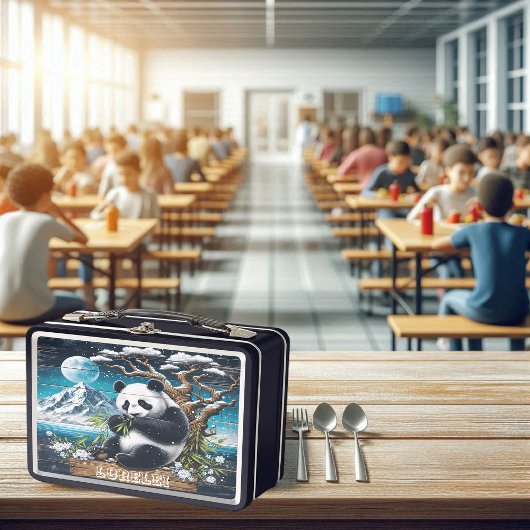 パンダの森の聖域:竹栄養 メタルランチボックス