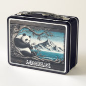 パンダの森の避難所:竹の饗宴 メタルランチボックス (裏面)