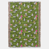 パンダの模様2 スローブランケット (正面縦)